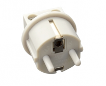 White Earthing connection plug (EU)